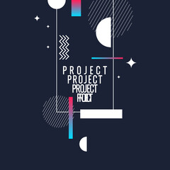 Poster - abstract background in a modern trendy style. poster with simple flat different geometric shapes.