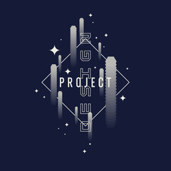 Poster - Abstract background in a modern trendy style. Poster with simple flat different geometric shapes.
