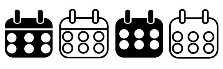 Poster - Calendar icon. Calendar icons set vector