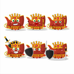 Wall Mural - A Charismatic King snow chariot cartoon character wearing a gold crown