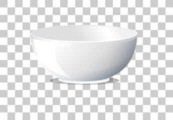 Wall Mural - white plain bowl on transparent background