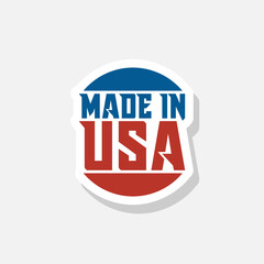 Sticker - Made in USA label sticker isolated on white background