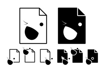 Aufkleber - Wink face vector icon in file set illustration for ui and ux, website or mobile application
