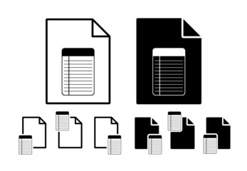Aufkleber - Notebook vector icon in file set illustration for ui and ux, website or mobile application