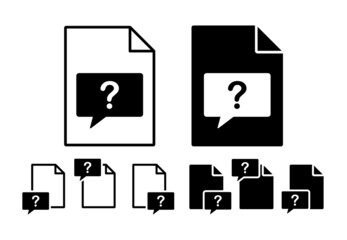Poster - Question vector icon in file set illustration for ui and ux, website or mobile application