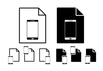 Aufkleber - Smart phone vector icon in file set illustration for ui and ux, website or mobile application