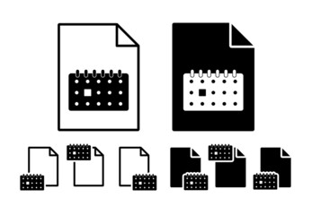 Aufkleber - The calendar vector icon in file set illustration for ui and ux, website or mobile application