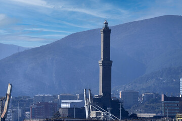 Wall Mural - genoa lanterna lighthouse city symbol