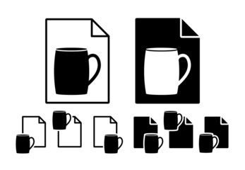 Poster - Tea cup vector icon in file set illustration for ui and ux, website or mobile application