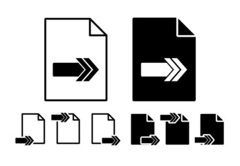 Poster - Arrow vector icon in file set illustration for ui and ux, website or mobile application