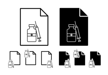 Aufkleber - Drug, medication, injection, vector icon in file set illustration for ui and ux, website or mobile application
