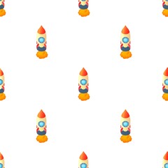 Poster - Rocket with one portholes pattern seamless background texture repeat wallpaper geometric vector