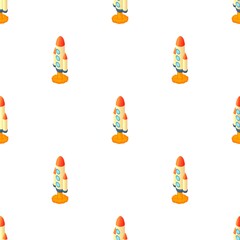 Poster - Rocket with three portholes pattern seamless background texture repeat wallpaper geometric vector