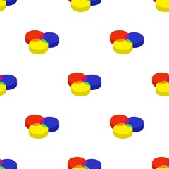 Poster - RGB color profile pattern seamless background texture repeat wallpaper geometric vector