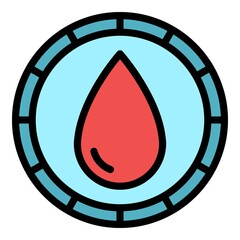 Poster - modern blood transfusion icon. outline modern blood transfusion vector icon color flat isolated