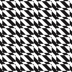Poster - The diagonal lines are black and white. The rectangles are inside the opposite black and white. Vector seamless pattern.