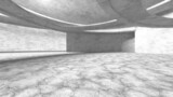 Fototapeta Perspektywa 3d - Abstract architecture background. Empty rough concrete interior