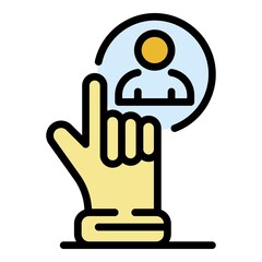 Poster - Collaboration icon. Outline collaboration vector icon color flat isolated