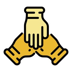 Poster - Team collaboration icon. Outline team collaboration vector icon color flat isolated