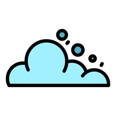Poster - Landslide icon. Outline landslide vector icon color flat isolated