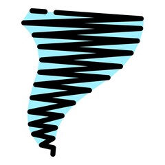 Poster - Air tornado icon. Outline air tornado vector icon color flat isolated