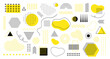 Graphic design abstract elements. Vector set of different geometric minimal shapes, lines, dots