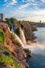 Wall Mural - Duden Waterfall view in Antalya City of Turkey