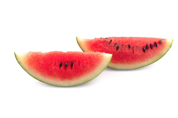 Wall Mural - Watermelon half slice isolated on white background