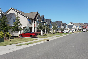 View on residential suburban street