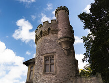 Appley Tower And Folly Set Against A Blue Sky With White Clouds