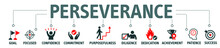 Banner Perseverance Vector Illustration Concept