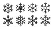 © jjera - Snow flakes hand draw icon set