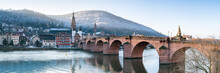 Old Bridge And Neckar River In Winter, Heidelberg, Germany