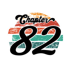 Chapter 82 Vintage design, eighty birthday typography design