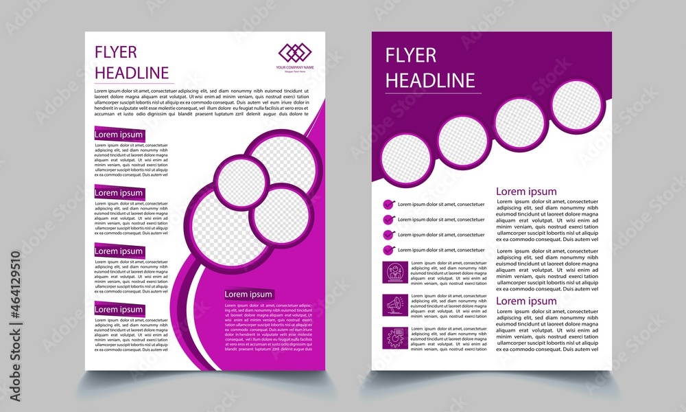 
Business Leaflet Brochure Flyer Template Design Set vector files.