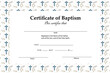 Certificate of baptism template with the inscription God Love and bible symbol pattern seamless. 