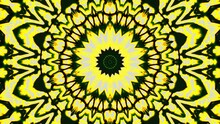 Bright Abstract Light Governing Full Color, Kaleidoscope, Black Background