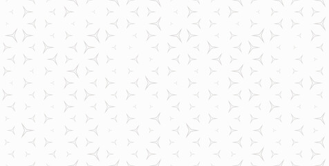Vector seamless pattern with small linear triangles. Subtle minimalist background with halftone effect, randomly scattered shapes. Simple stylish light gray and white ornament texture. Modern design