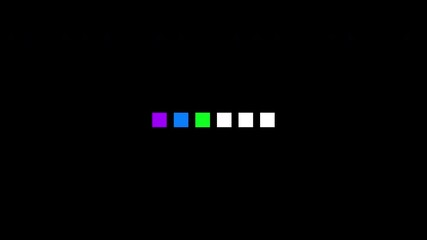 Wall Mural - loading rainbow blocks, looping animation with alpha channel