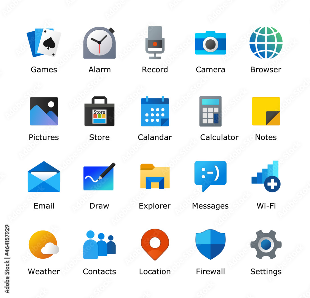 Desktop icon pack. My computer folder theme. Linux customization icons ...