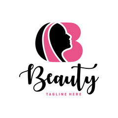 Wall Mural - beauty salon inspiration illustration logo with letter B