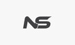 © Rasendria - speed letter NS logo isolated on white background.