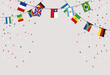 countries flags in garlands