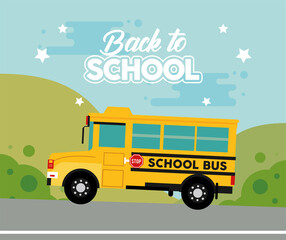 Wall Mural - back to school scene