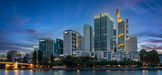 Wall Mural - Skyline of Frankfurt am Main, Germany, European Finance Capital