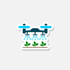 Sticker - Drones for planting sticker icon