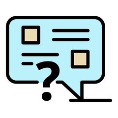 Poster - internet opinion icon. outline internet opinion vector icon color flat isolated