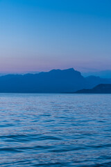 Sunset over Lake Garda in Lazise, Italy