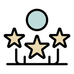 Poster - Brand office man icon. Outline brand office man vector icon color flat isolated