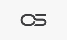 OS Letter  Logo Isolated On White Background.